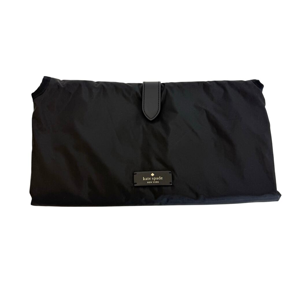Kate Spade Nylon Foldable Baby Changing Pad Magnetic Closure Black